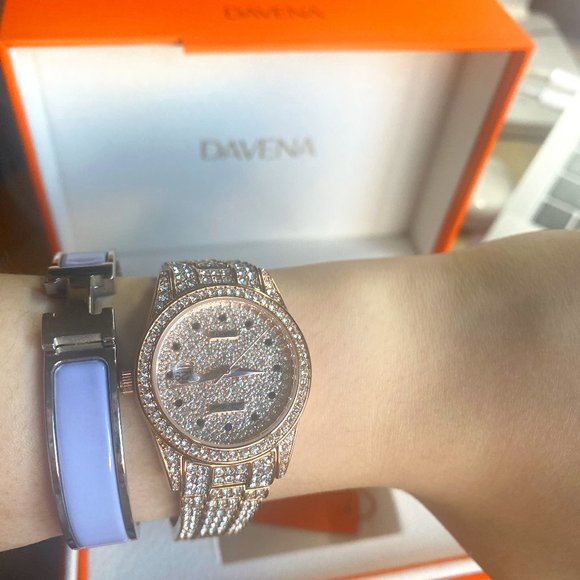 Davena Princess Watch - Swarovski crystal -Rosegold - Picture 2 of 4
